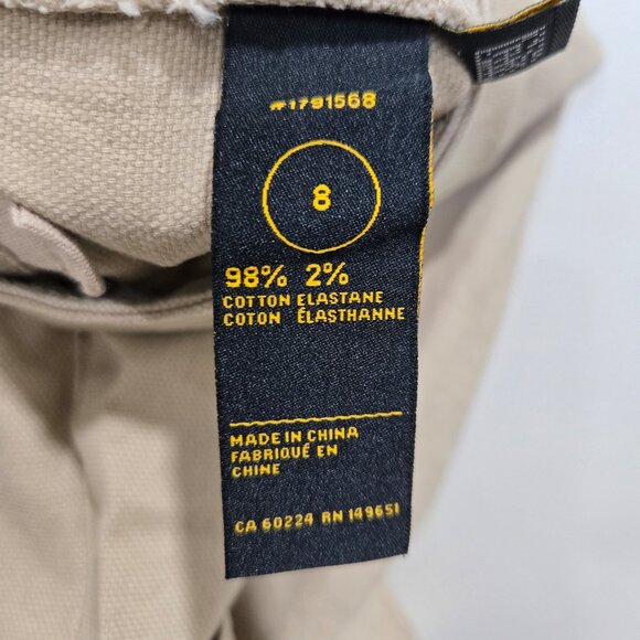 Cat Womens Beige Denim Cotton Work Pants Size 8 - Picture 10 of 14